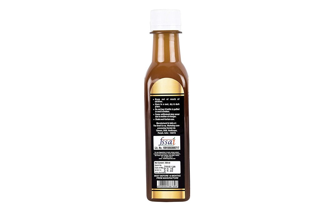Vinegar Veda Apple Cinder Vinegar With Honey   Pack  250 millilitre